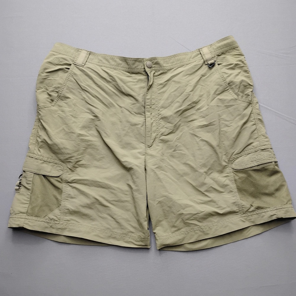 Field & Stream Mens XXL Cargo Hiking Shorts Khaki Nylon